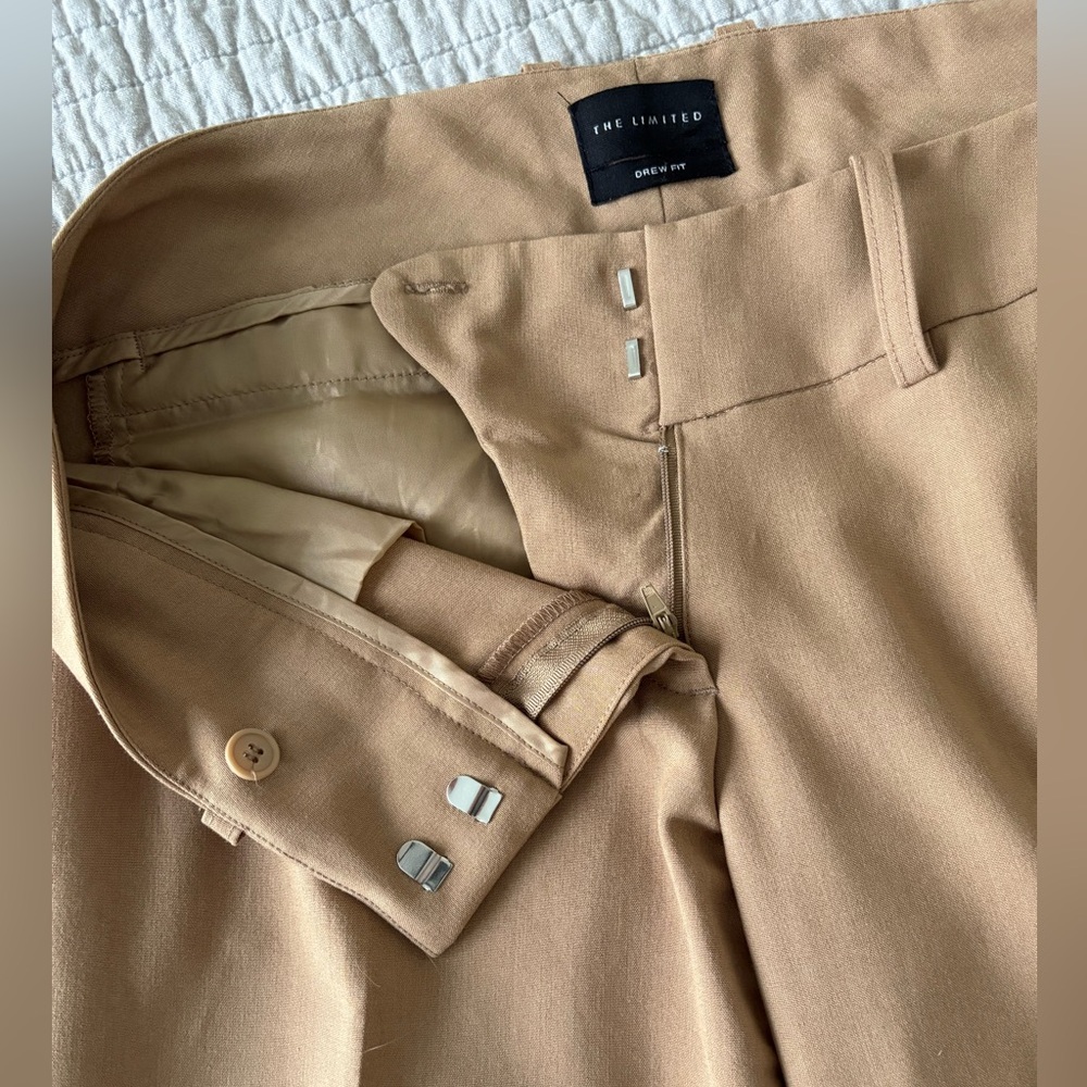 The Limited Drew Fit Beige Work Pants